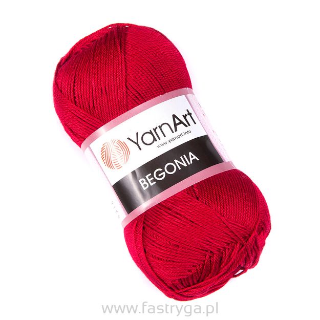 Włóczka 100% bawełny Begonia kolor 5020 ciemna czerwień