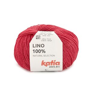 Włóczka Lino 100%  kolor 40 malina