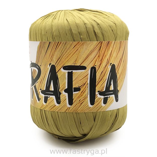 Włóczka Rafia musztardowa 998