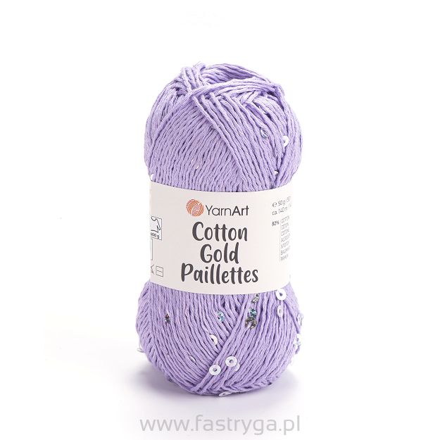 Cotton Gold Paillettes kolor 7116 lila