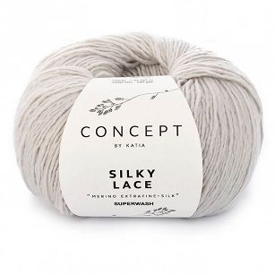 Włóczka Silky Lace kolor 173 jasny popiel