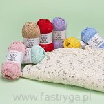 włóczka Cotton Gold Paillettes kolor 7109 błękit - 2