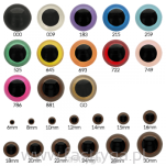 Oczka do maskotek brązowe 18 mm - 3