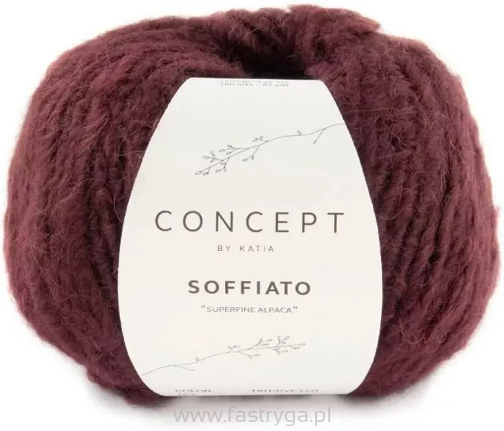 włóczka Soffiato  104 bordo