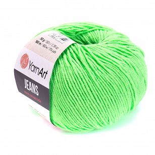 Włóczka YarnArt Jeans 60 zielony neon