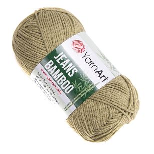 Oliwkowa włóczka Jeans Bamboo 132 Yarn Art