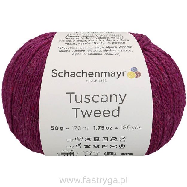 Tuscany Tweed kolor 34 amarant