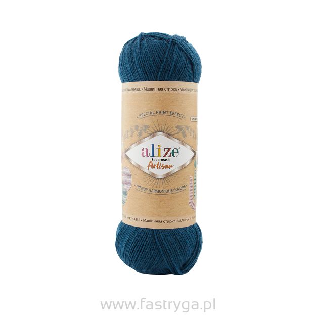 Włóczka Superwash Artisan 666 ciemny turkus