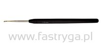 szydełko z czarną ergonomiczną rączką, grubość 6,5 mm. - 2