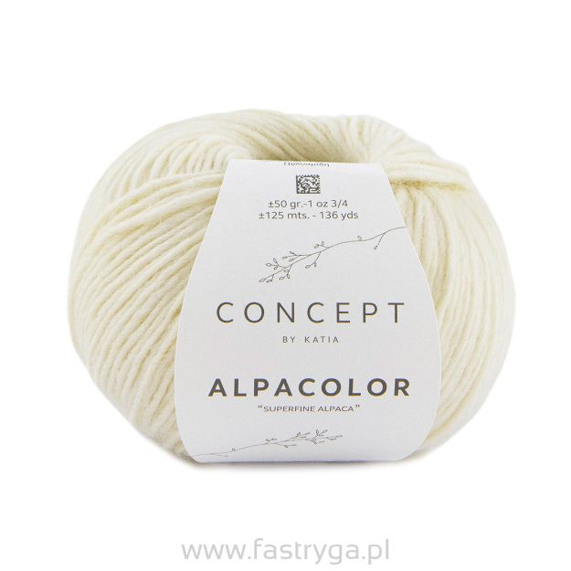 Włóczka Alpacolor kolor 001 ecru / naturalny